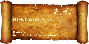 Michl Alfréd névjegykártya